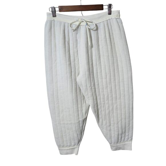 Free People Intimately Medium Knit‎ Lined Pantaloon Jogger Thermal Cream NWOT - Picture 3 of 9